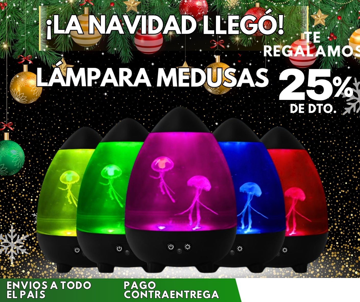 Lámpara Medusa Luces y Sonido NAVIDAD